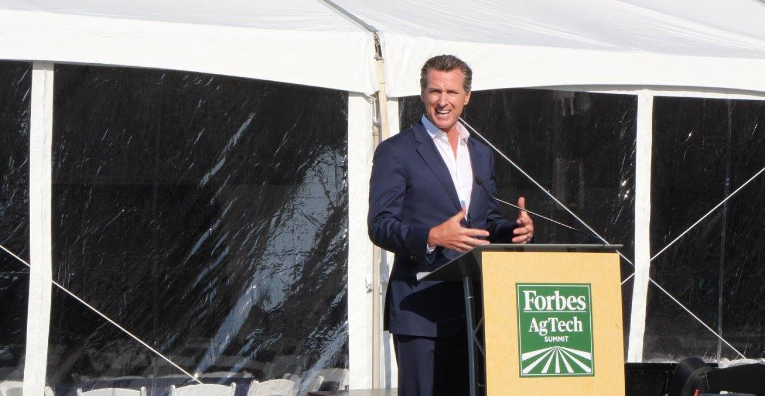 Gavin Newsom at Forbes AgTech Summit